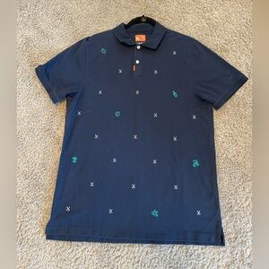 Nike Navy Golf Polo with Teal Embroidered Accents